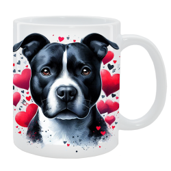 Kubek z psem - Staffordshire Bull Terrier - Kolekcja Love