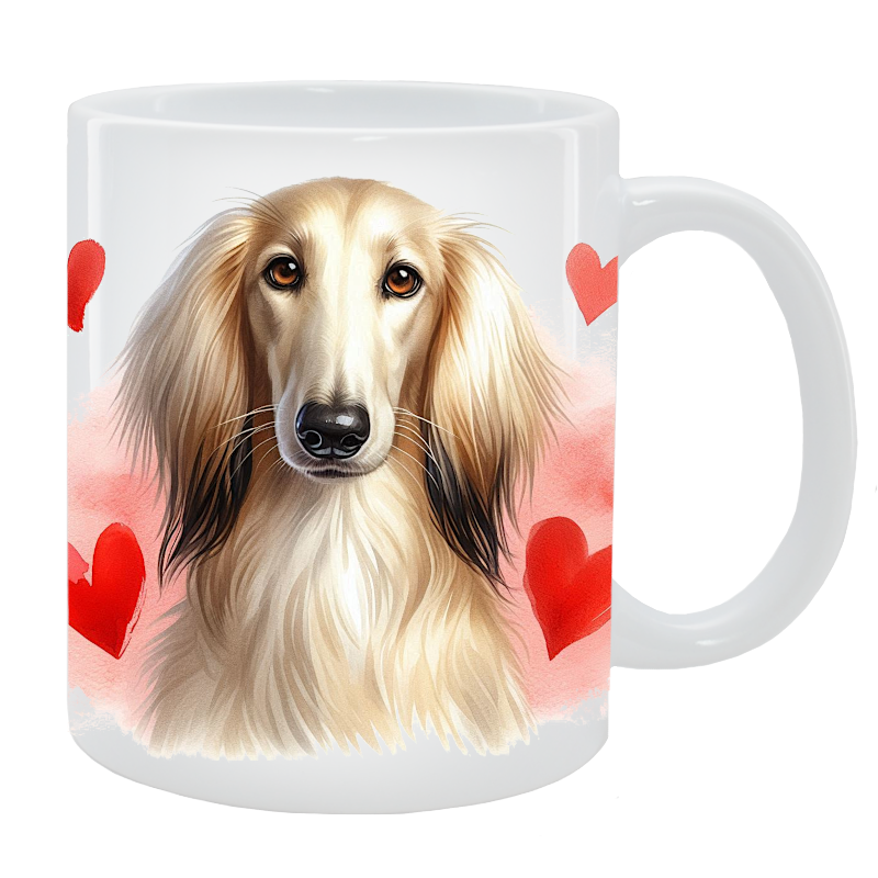 Kubek z psem - Chart perski Saluki - Kolekcja Love