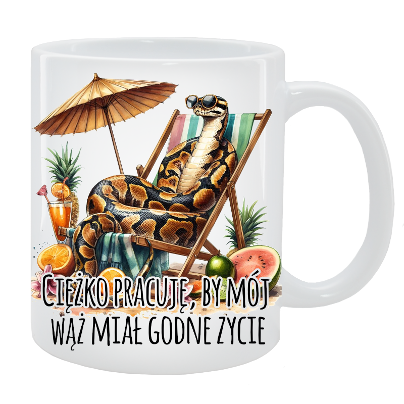 Kubek Wąż - Ciężko pracuję, aby mój wąż miał godne życie