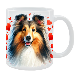 Kubek z psem - Owczarek szetlandzki Sheltie- Kolekcja Love