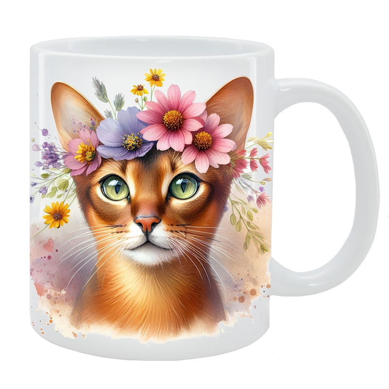 Kubek Kot abisyński - Kolekcja Floral