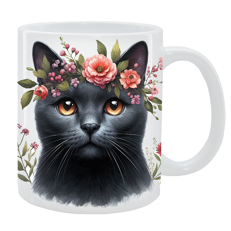 Kubek Kot bombajski - Kolekcja Floral