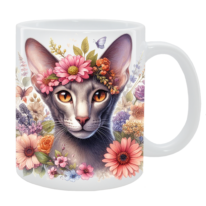 Kubek Kot Orientalny - Kolekcja Floral