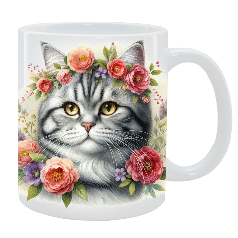 Kubek Kot Amerykański krótkowłosy - Kolekcja Floral