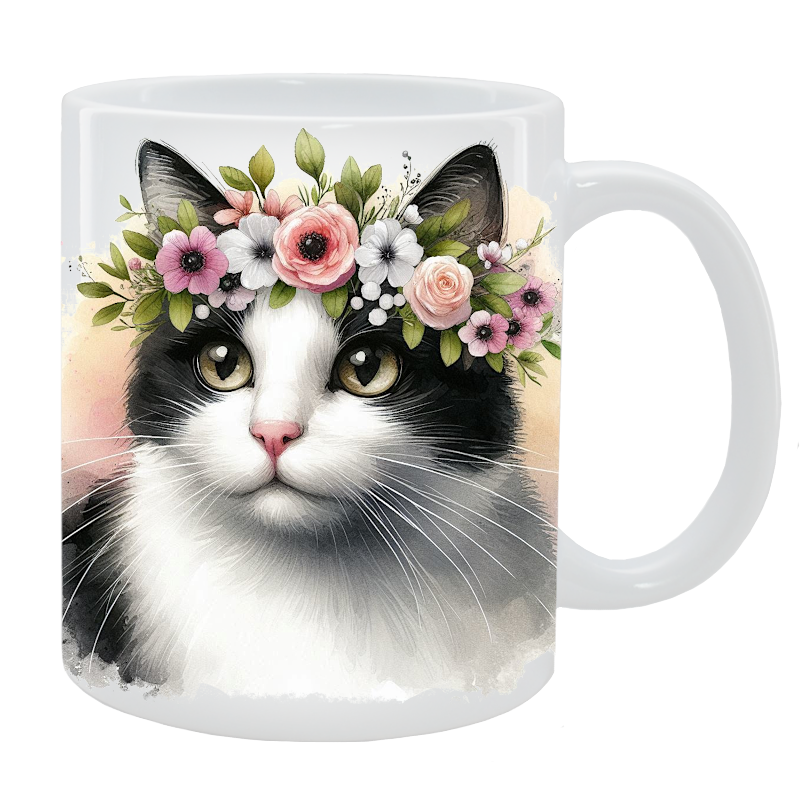 Kubek Kot Nierasowy - Kolekcja Floral