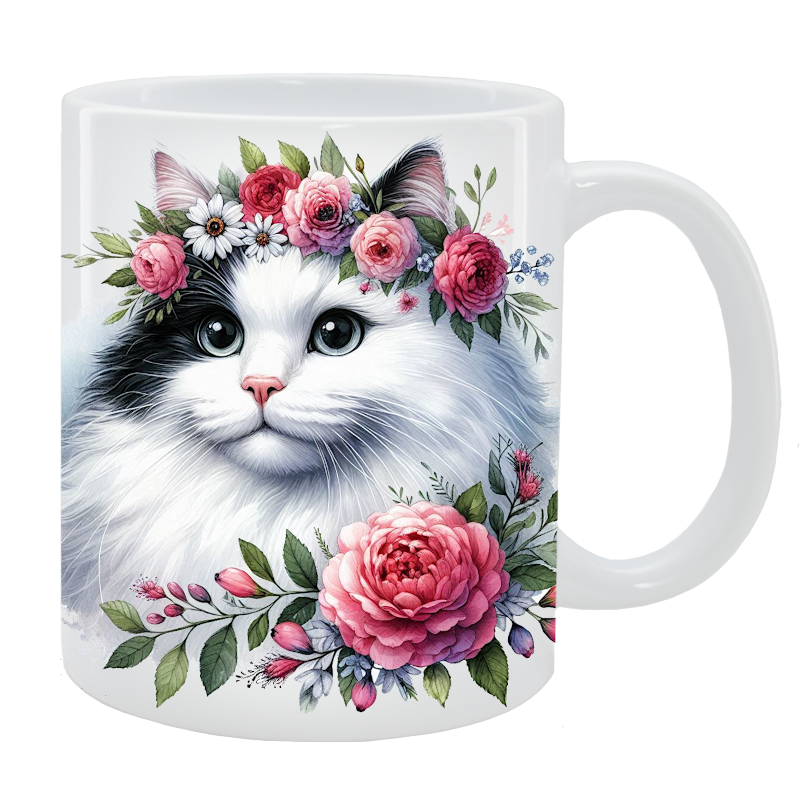 Kubek Kot Nierasowy - Kolekcja Floral