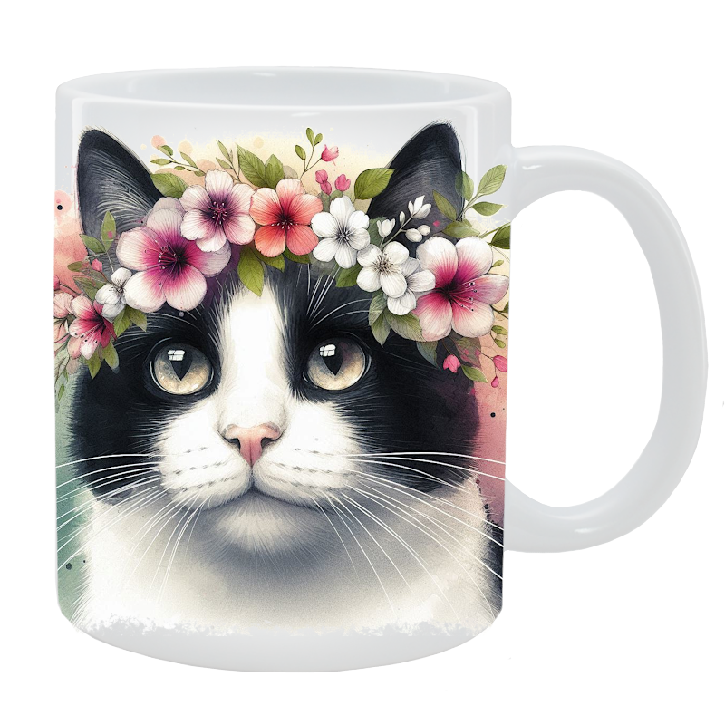 Kubek Kot Nierasowy - Kolekcja Floral