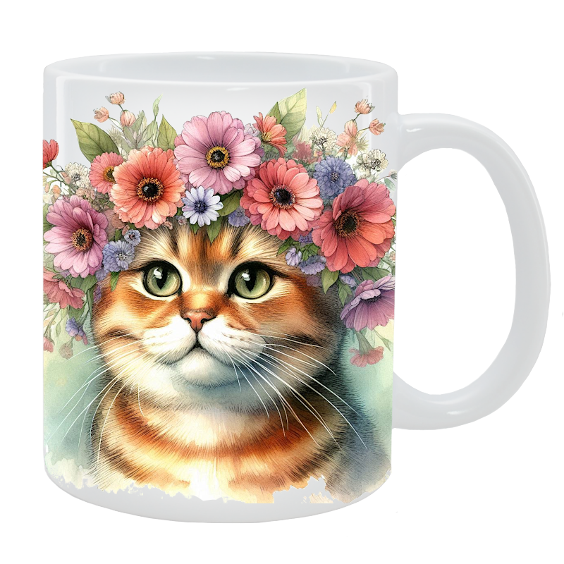 Kubek Kot Nierasowy - Kolekcja Floral