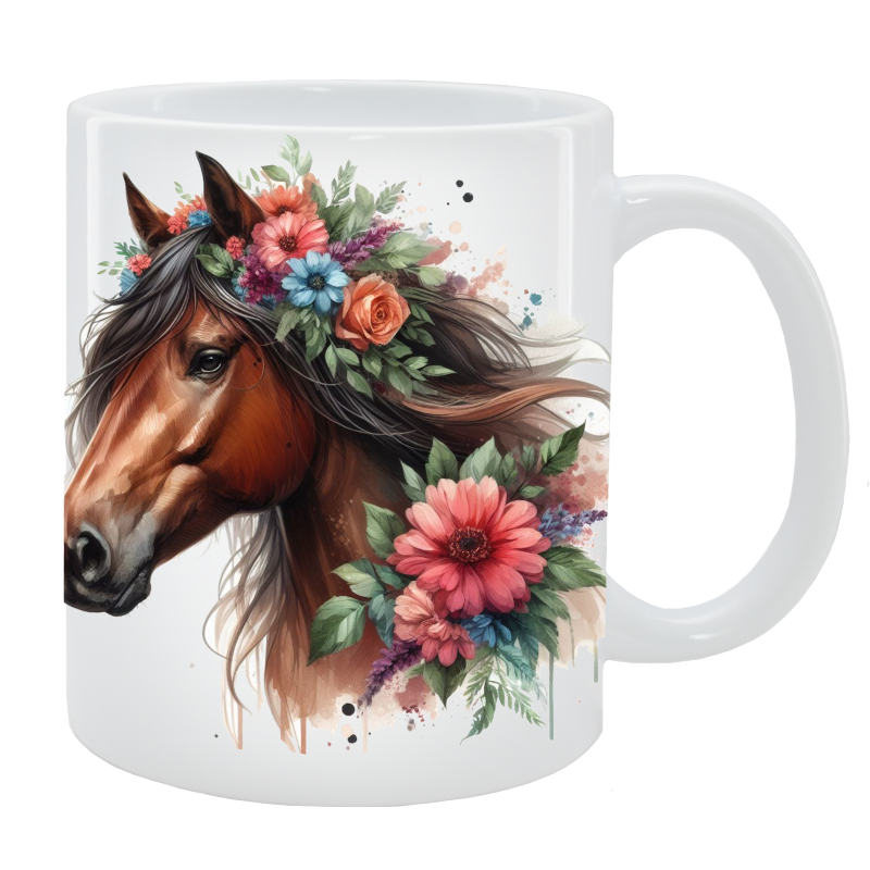 Kubek Koń - Kolekcja Floral