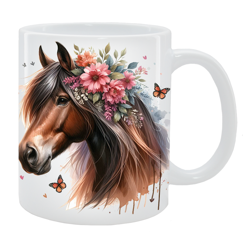 Kubek Koń - Kolekcja Floral