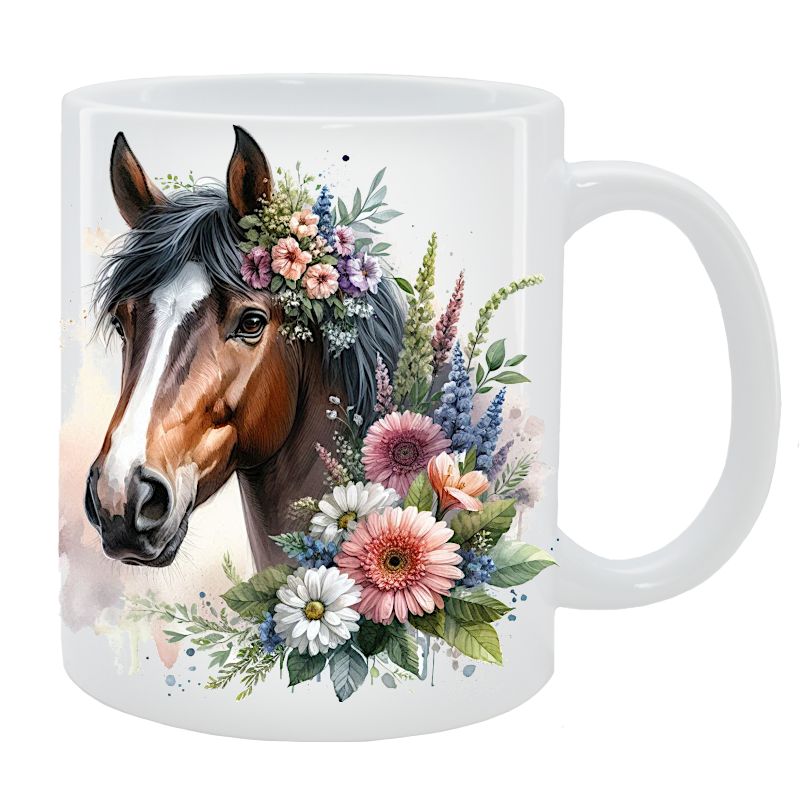 Kubek Koń - Kolekcja Floral