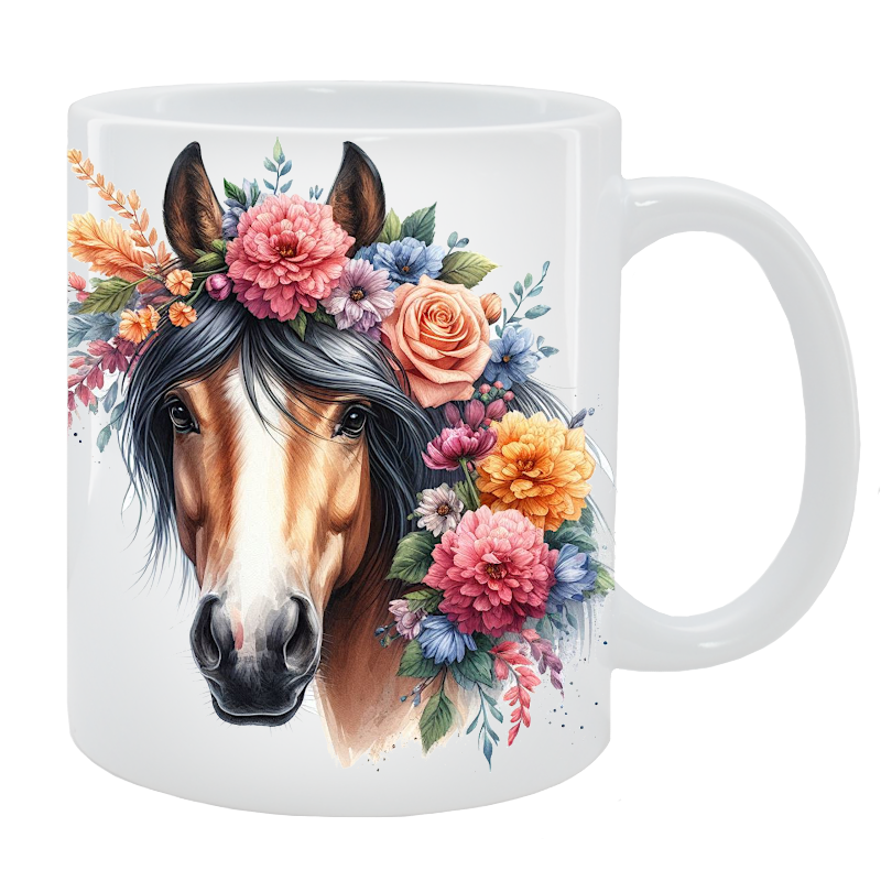 Kubek Koń - Kolekcja Floral