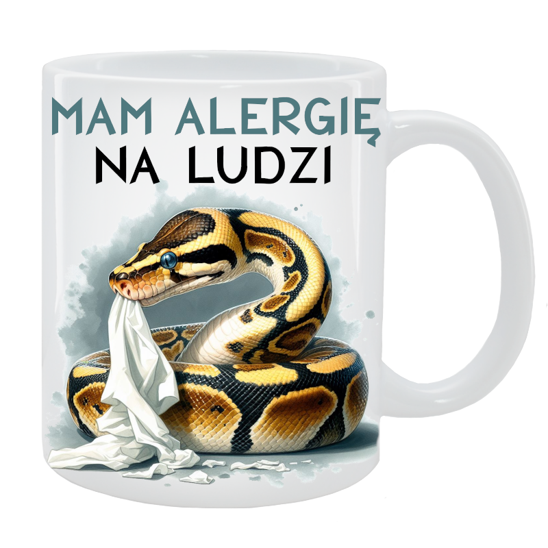 Kubek Wąż - Mam alergię na ludzi