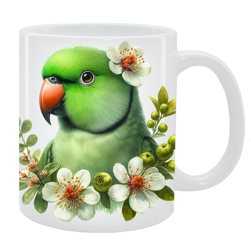 Kubek Aleksandretta obrożna - Kolekcja Floral