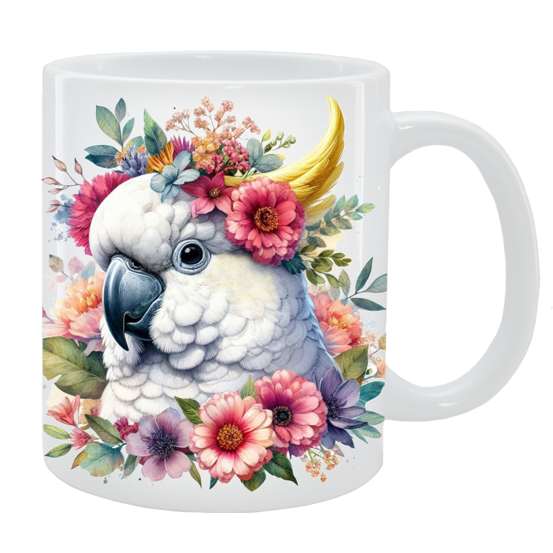 Kubek Papuga Kakadu - Kolekcja Floral